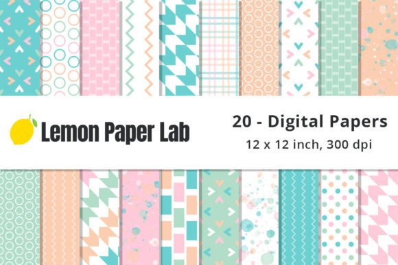 Download Pastel Geometric Digital Patterns - Digital pattern Collection