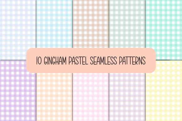 Download 10 Pastel Gingham Checks Patterns - Check Collection