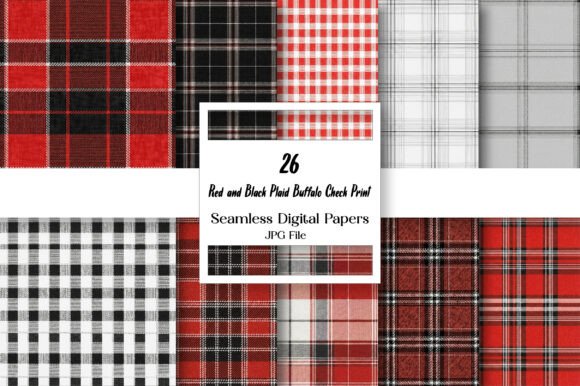 Download Red and Black Plaid Buffalo Check Print - Check Collection