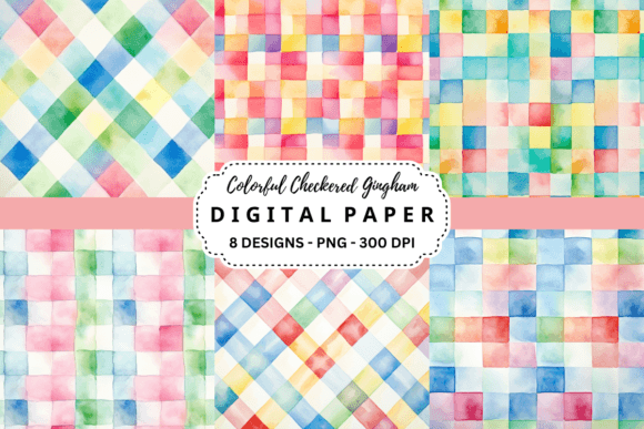 Download Colorful Checkered Gingham Background - Check Collection